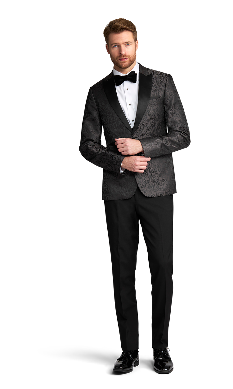 Black Paisley Chase Tuxedo Friar Tux