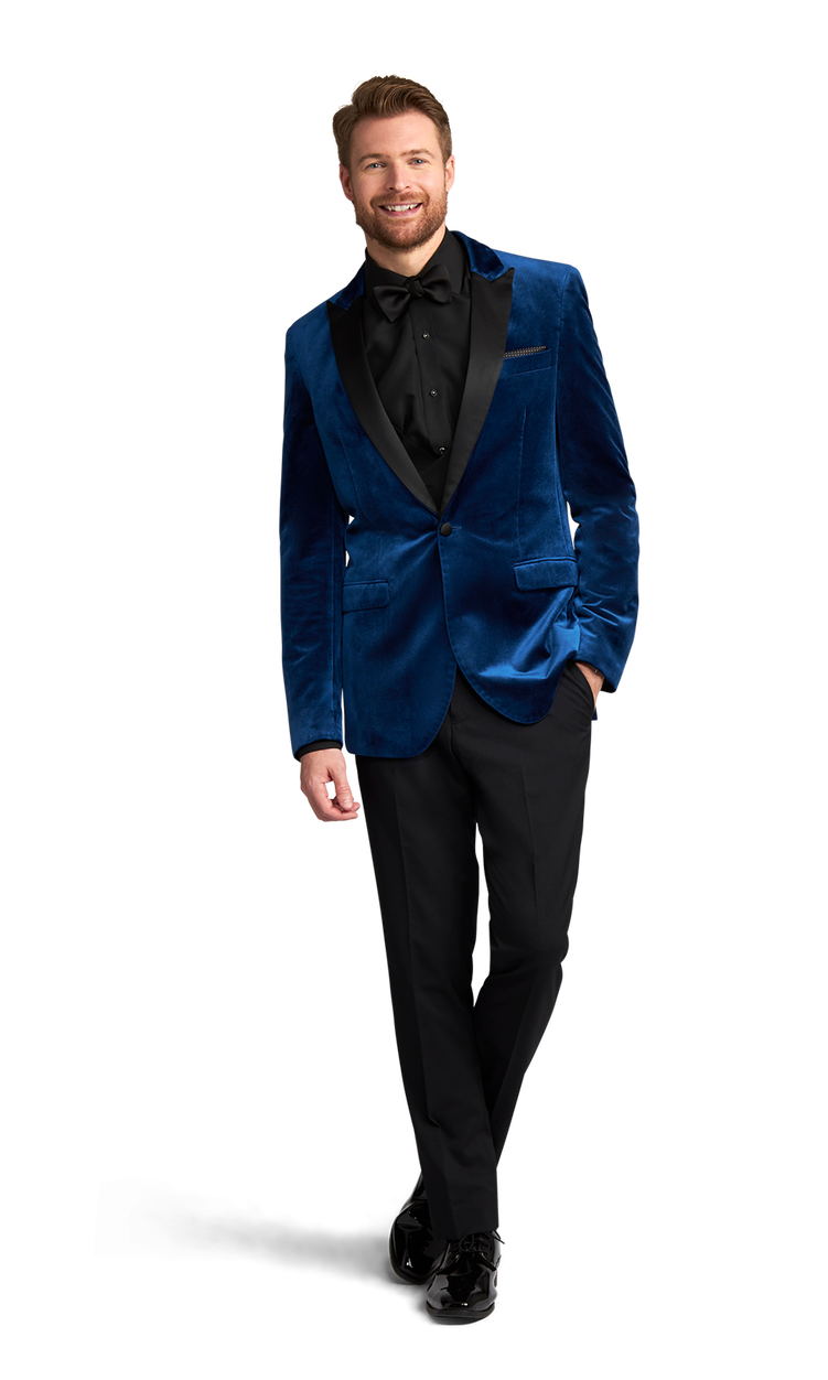 Navy blue velvet tux deals