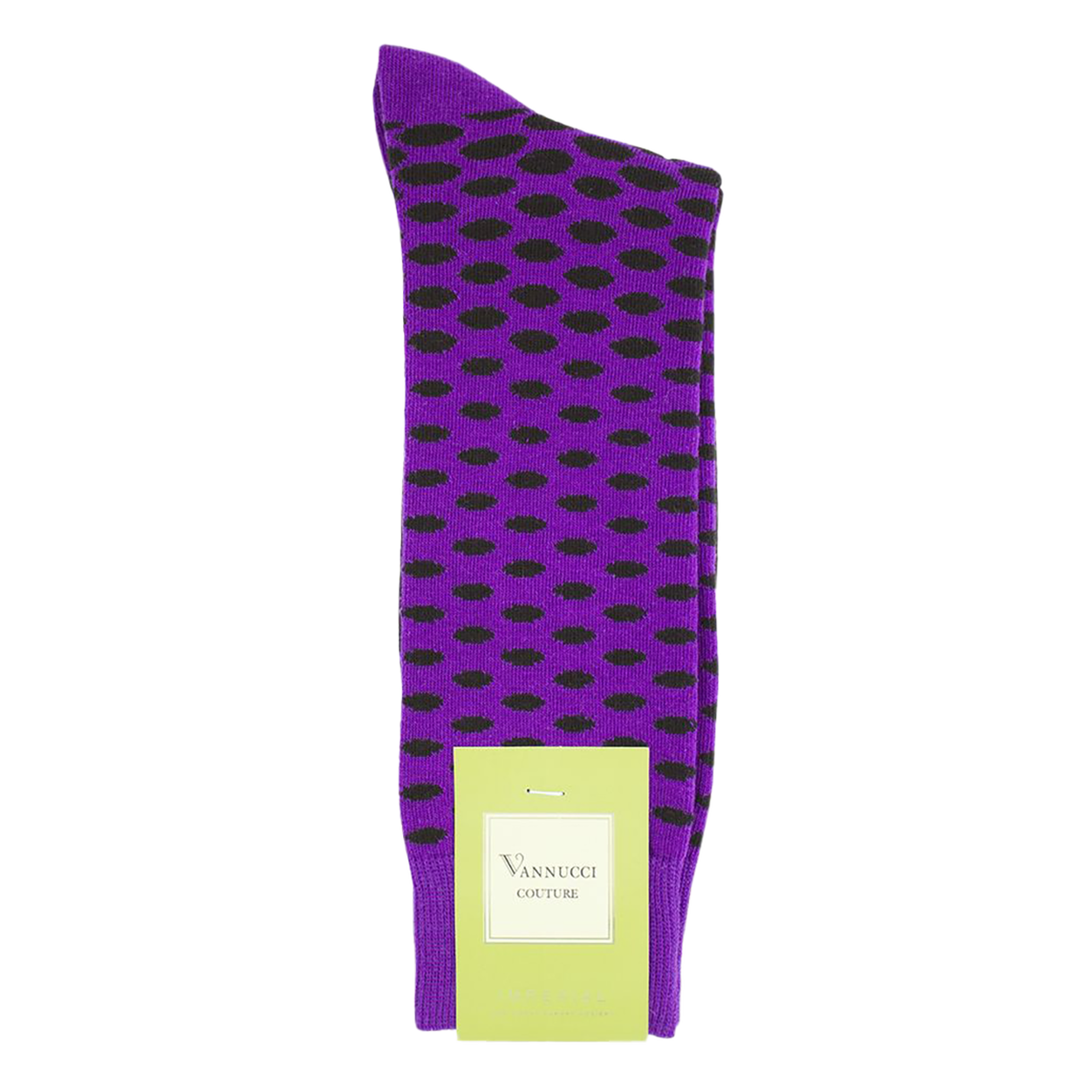 Plum Purple With Black Dot Socks image number 1