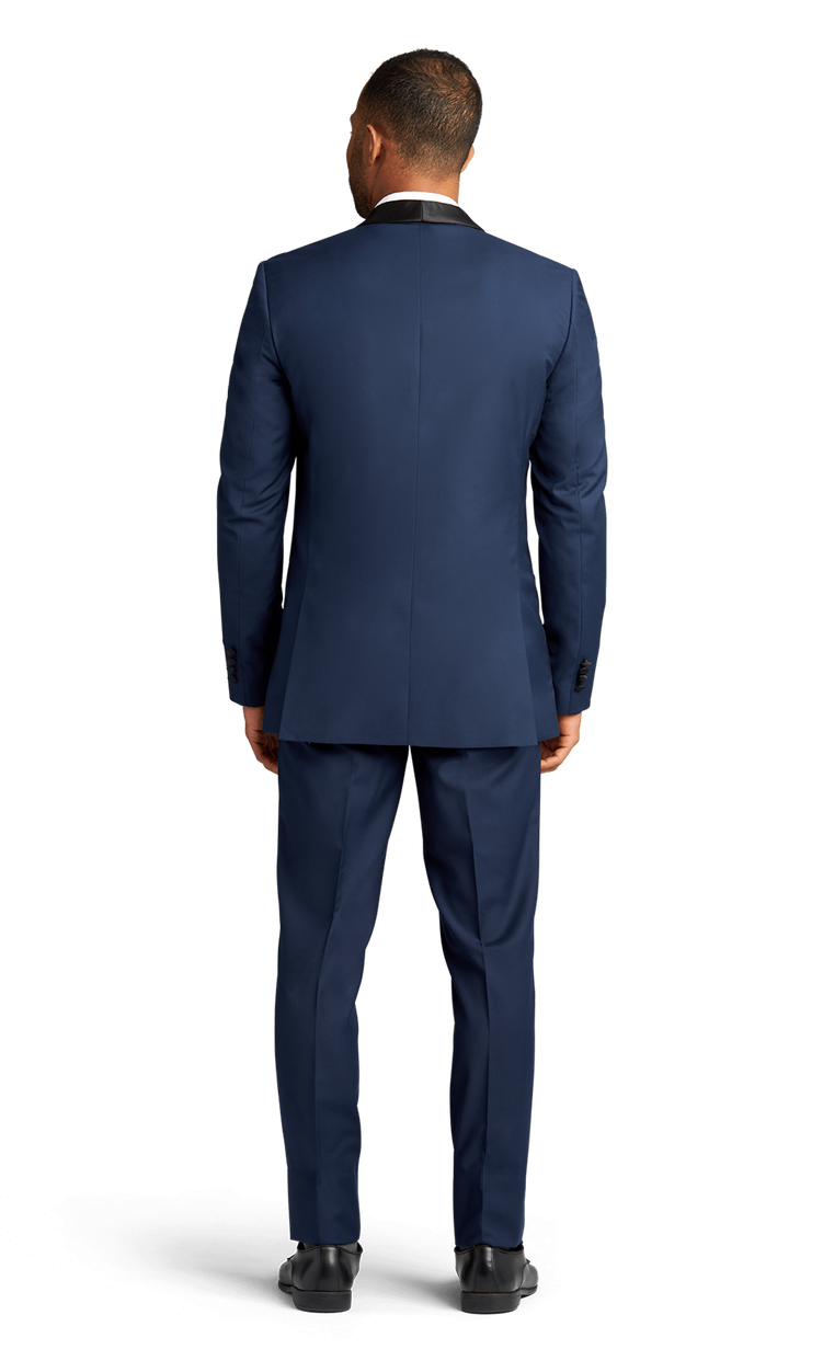 小物 attachment narrow shawl collar Navy Stretch Shawl Lapel Tuxedo Separates | Friar Tux