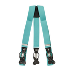 Turquoise Button And Clip Suspenders image number 1
