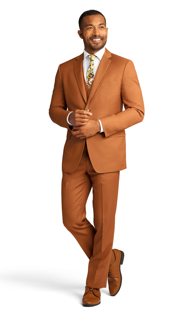 Dark Caramel Stretch Suit Separates image number 4