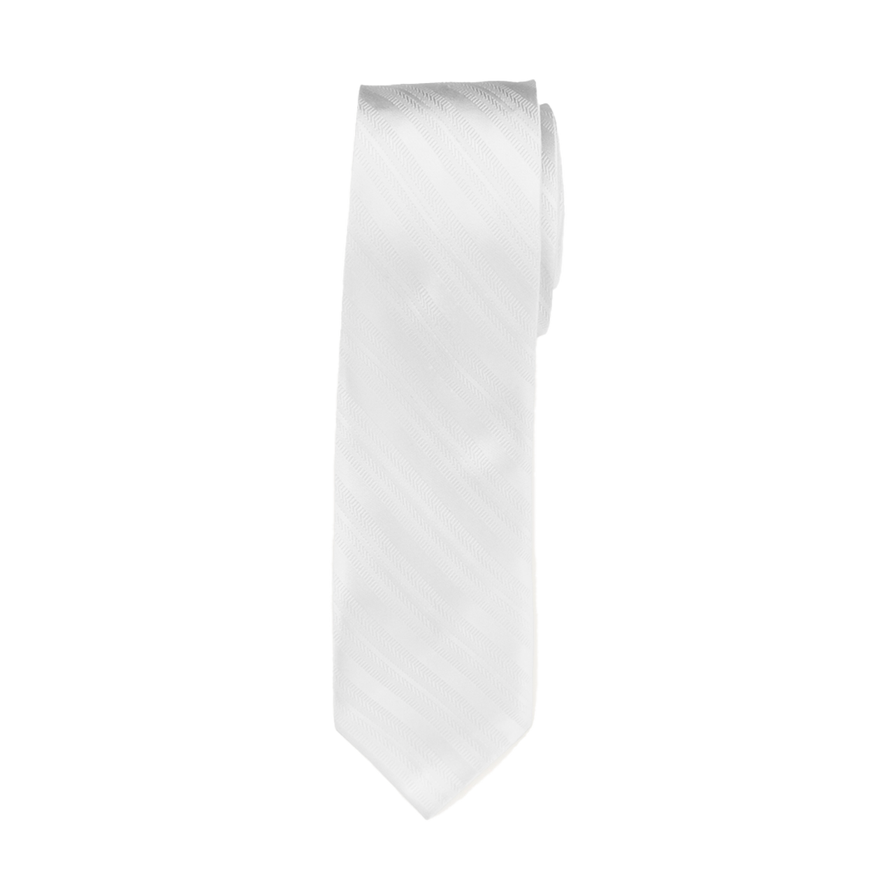 White Striped Long Tie image number null
