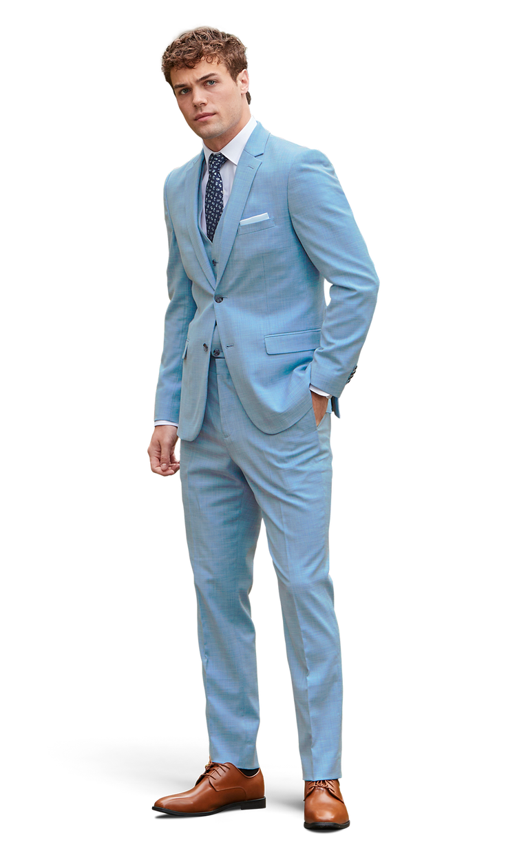 Oxford Blue Stretch Suit Separates image number 2