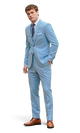 Oxford Blue Stretch Suit Separates image number null
