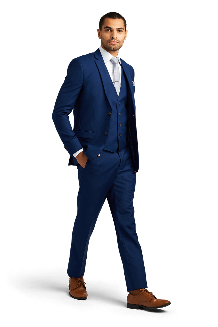 Cobalt Blue Stretch Suit Separates image number null