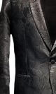 Black Large Floral Coat