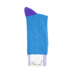 Turquoise With Lavender Dot Socks image number 1
