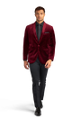 Burgundy Velvet Brooklyn Tuxedo image number 1