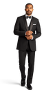 Black Stretch Shawl Lapel Tuxedo Separates image number 1