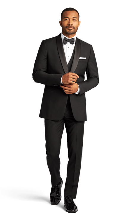 Black Stretch Shawl Lapel Tuxedo Separates by Couture 1910