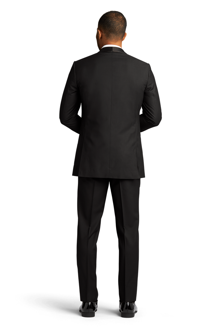 Black Stretch Shawl Lapel Tuxedo Separates image number 3