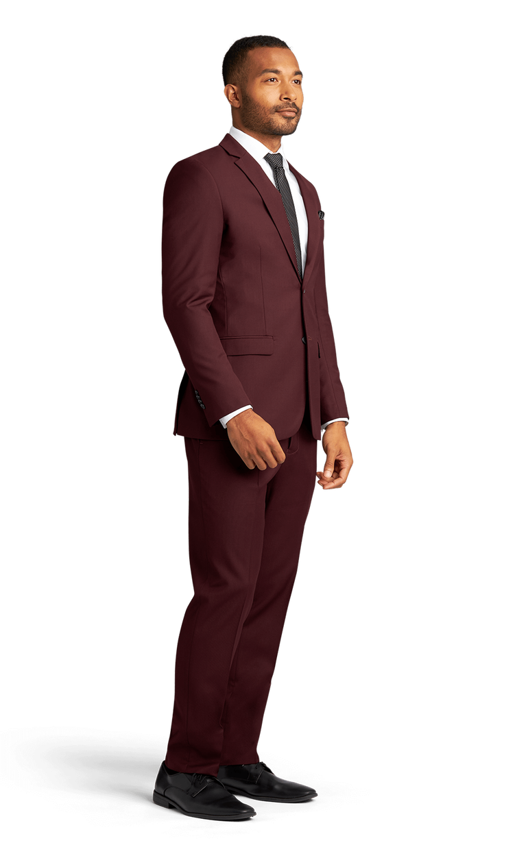 Burgundy Stretch Suit Separates image number 3