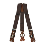 Brown Suspenders W/Button & Clip image number 1