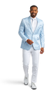 Light Blue Shawl Lapel Coat image number 1