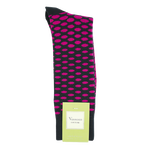 Pink Fuchsia With Black Dot Socks