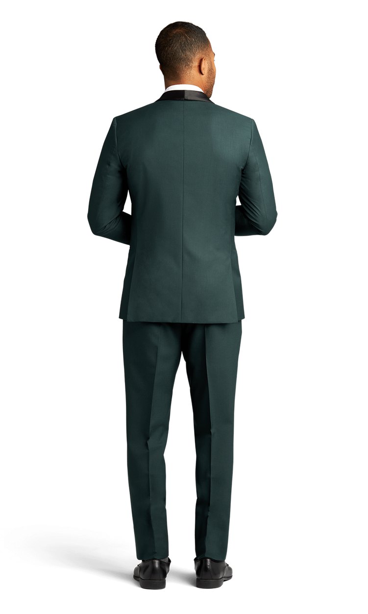 Green Stretch Shawl Lapel Tuxedo Separates image number 4