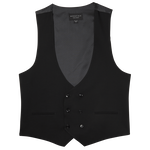 Black Double Breasted Wool Vest image number 1