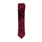 Burgundy Paisley Long Tie