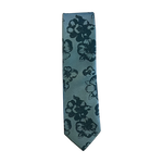 Forest Green Large Floral Long Tie