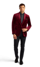 Burgundy Velvet Brooklyn Tuxedo image number 2