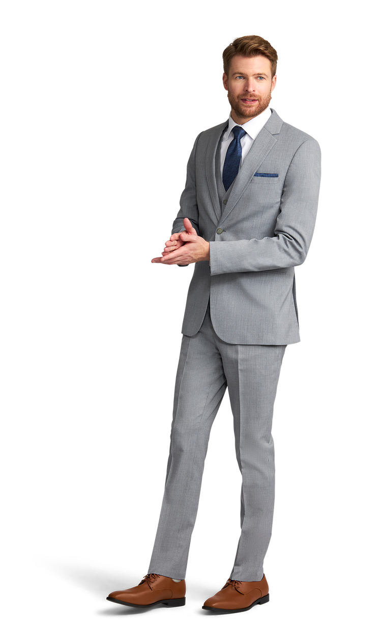 Heather Grey Performance Suit Friar Tux