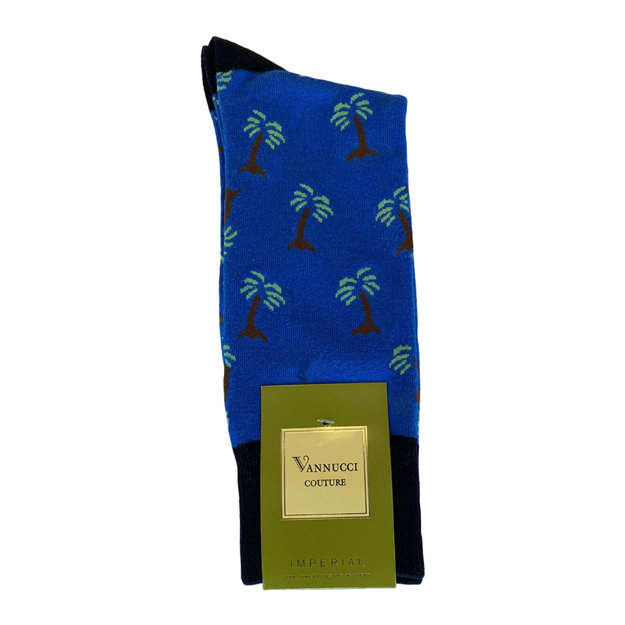 Royal Blue Palm Tree Socks image number 1