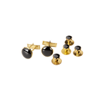 Black and Gold Studs & Cufflinks image number 2