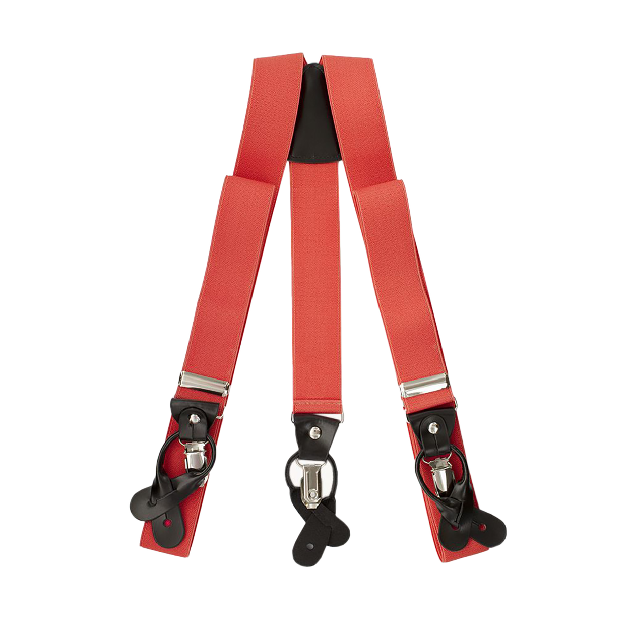 Coral Button And Clip Suspenders image number 1
