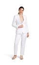 Women's Pearl White Stretch Suit Separates image number 2