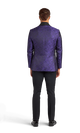 Purple Paisley Shawl Lapel Coat image number 3