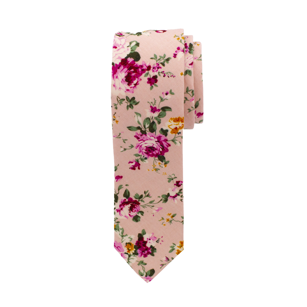 red Floral Long Tie image number 1
