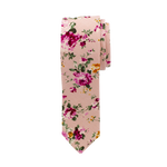 red Floral Long Tie image number 1