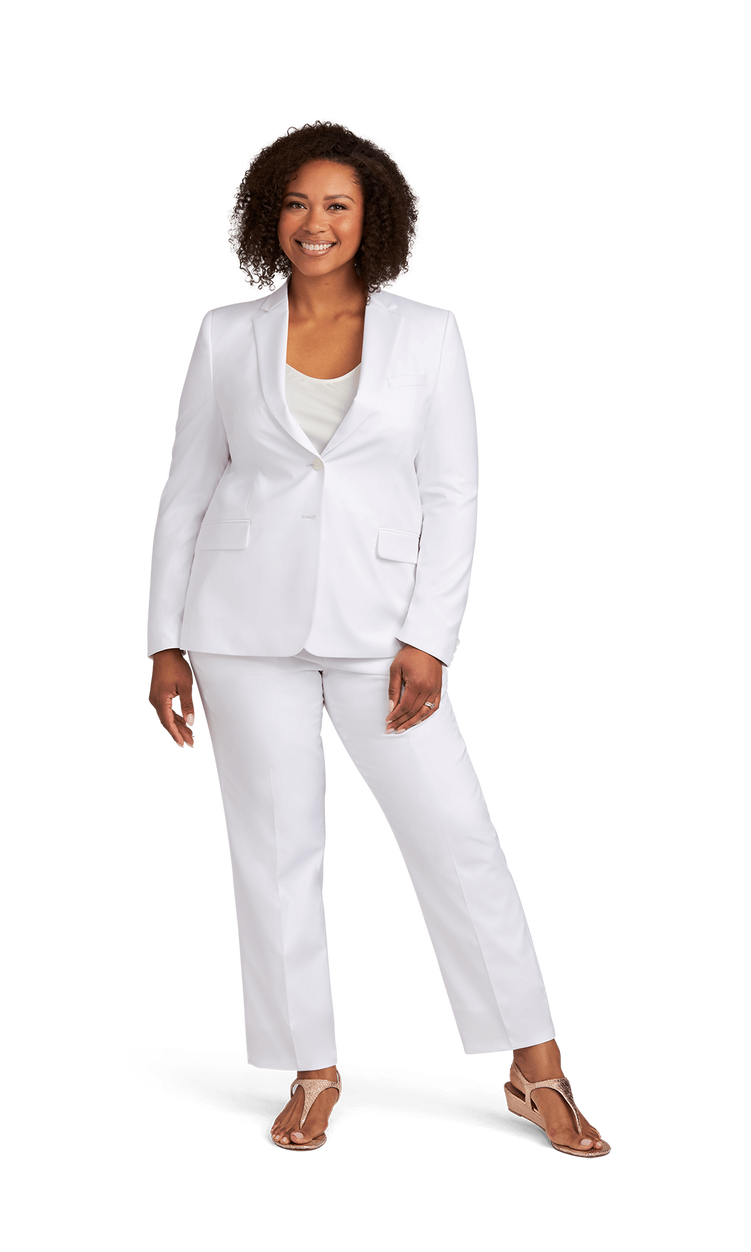 Women s White Stretch Suit Separates Friar Tux