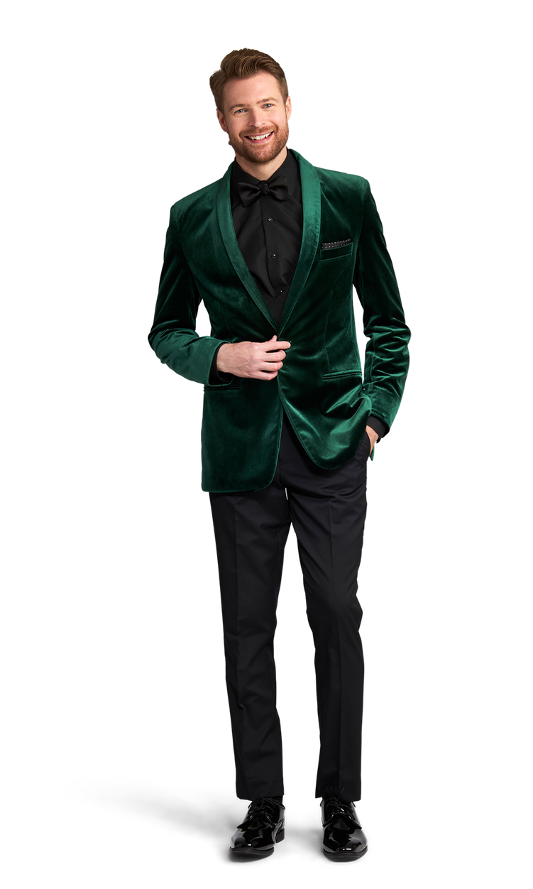 Green velvet tuxedo new arrivals