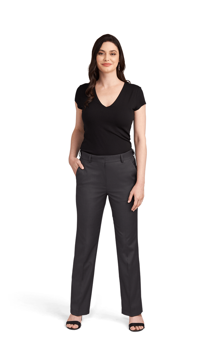 Women's Charcoal Stretch Suit Separates Pants, , large