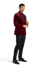 Burgundy Velvet Brooklyn Tuxedo image number 4