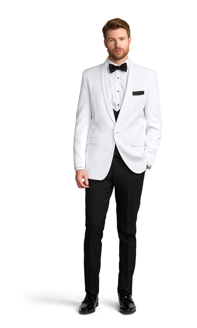 White Casablanca Dinner Jacket Friar Tux