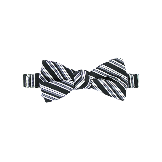 Black And White Striped Bow Tie
