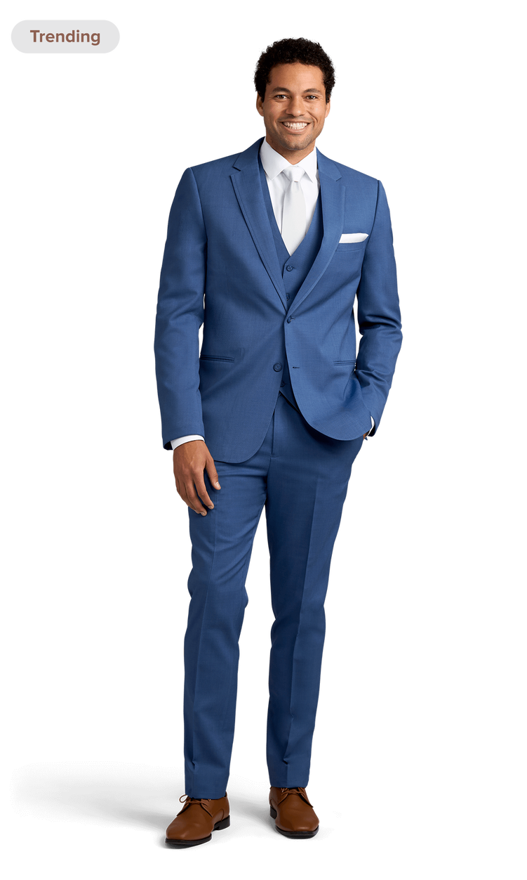 Steel Blue Performance Suit by Michael Kors