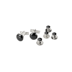 Black and Silver Studs & Cufflinks image number 2