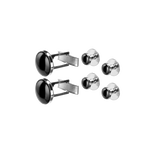 Black and Silver Studs & Cufflinks image number 1