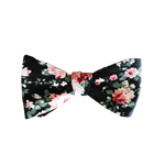 Black Floral Bow Tie image number 1