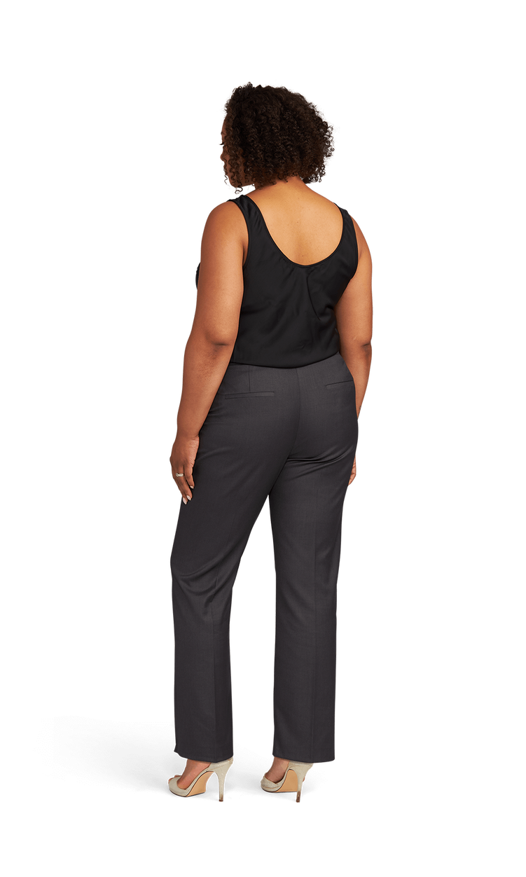 Women's Charcoal Stretch Suit Separates Pants, , large