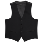Black Performance Fabric Tuxedo Vest image number 1