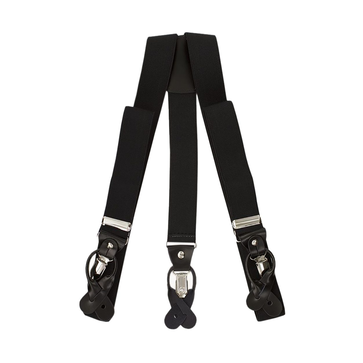 Black Button And Clip Suspenders image number 1