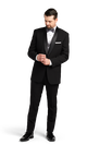 Black Two Button Shawl Lapel Tuxedo image number 1