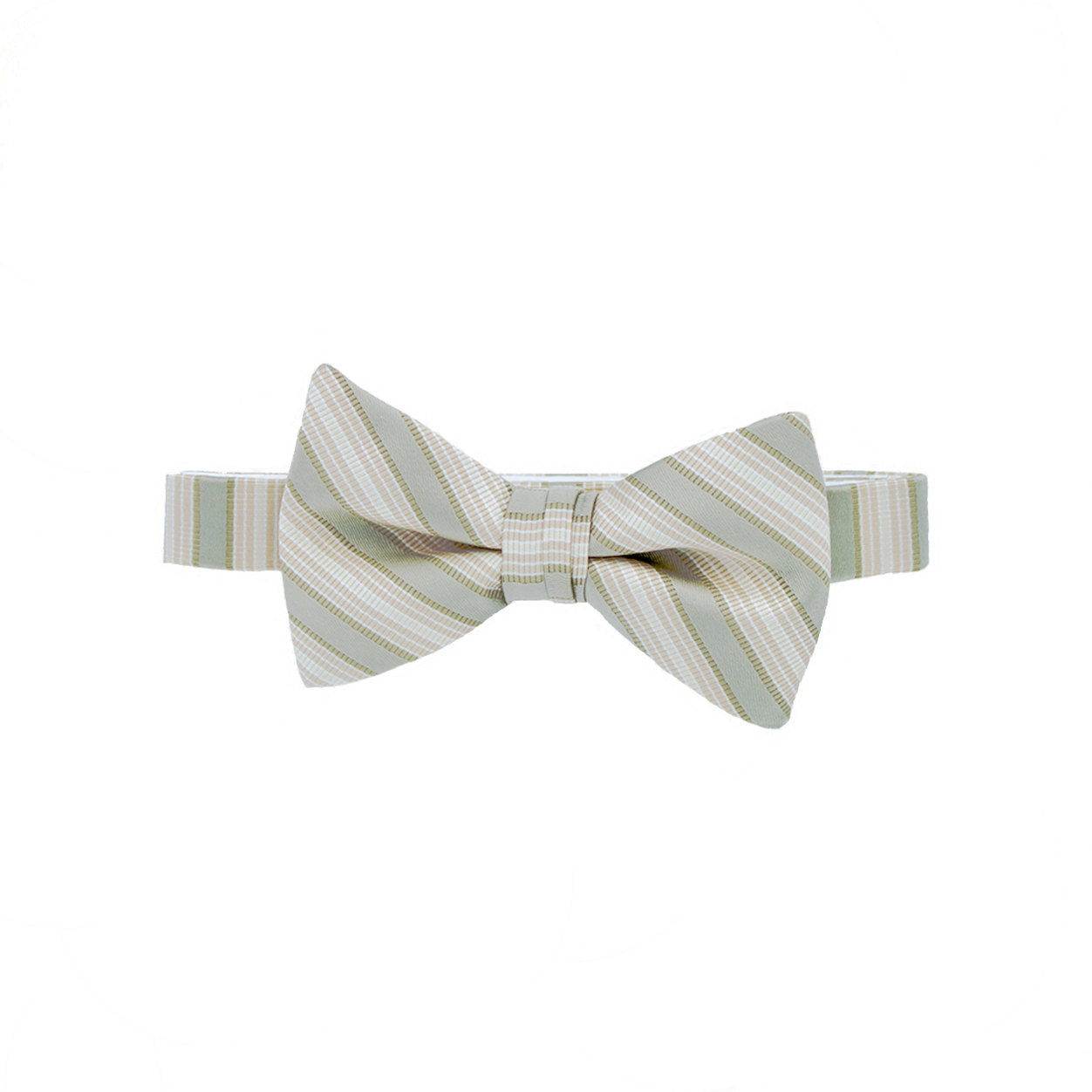 Lime Striped Bow Tie