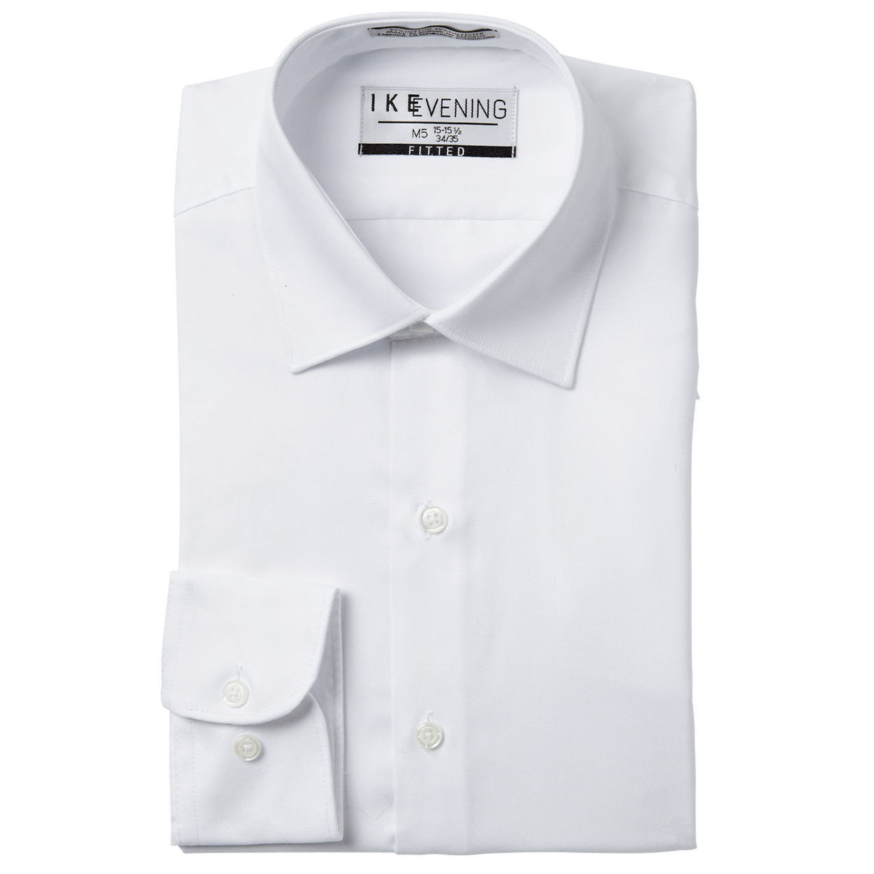 White Cotton Laydown Collar Shirt FriarTux