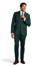 Green Stretch Suit Separates